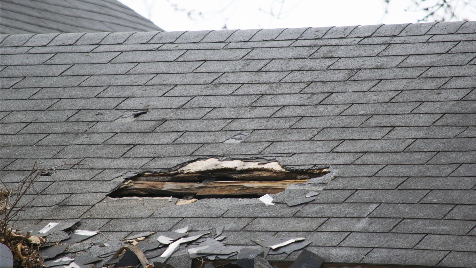 Photo of emergency roof repairs work